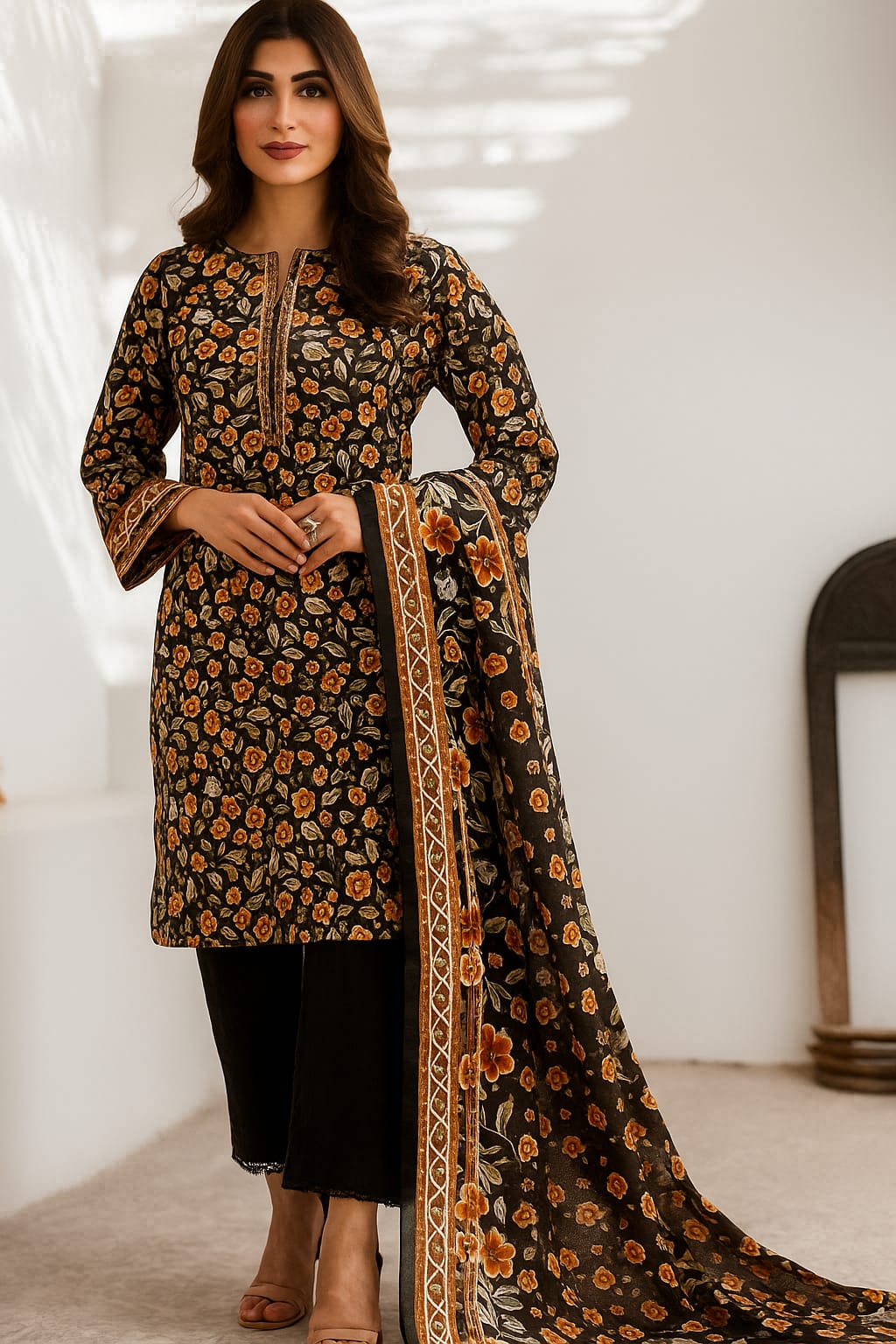 Malaika  Unstitched 3-Piece Lawn Suit